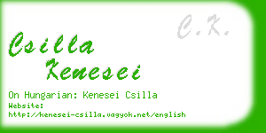 csilla kenesei business card